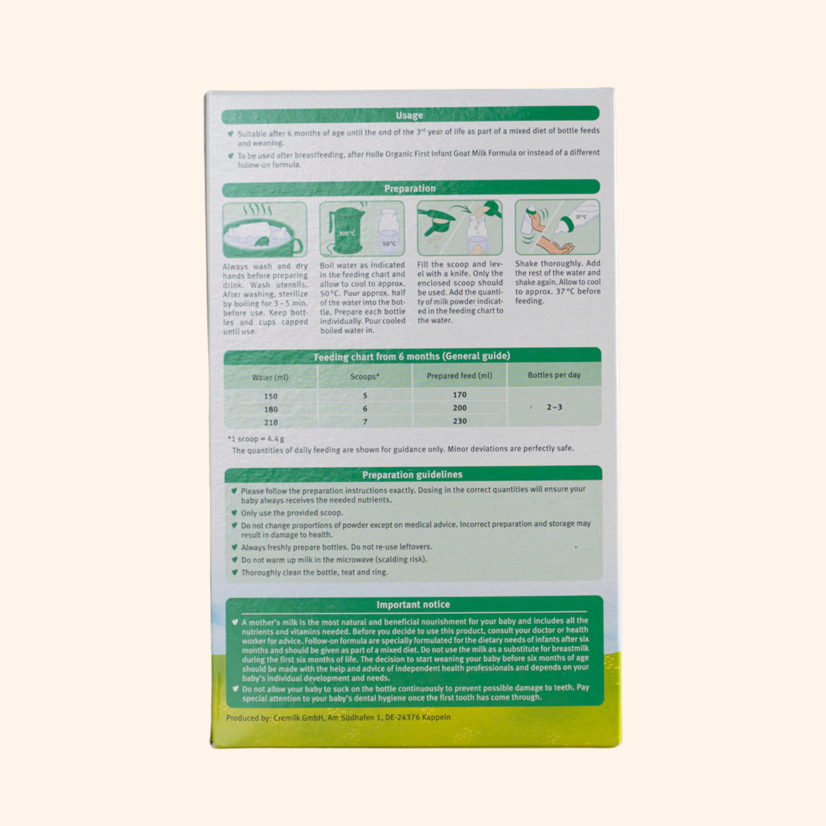 Holle Goat Global Stage 2 Lactose-Only: 6+ Months (400 grams)