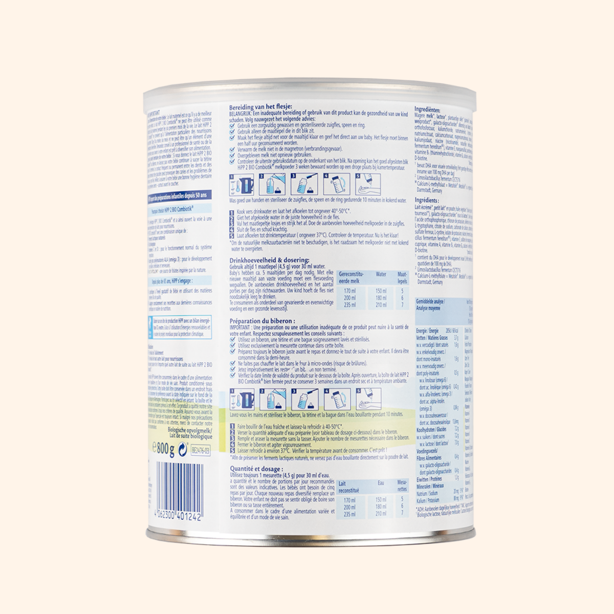 HiPP Dutch Stage 2 Baby Formula Bio Combiotik (800g)