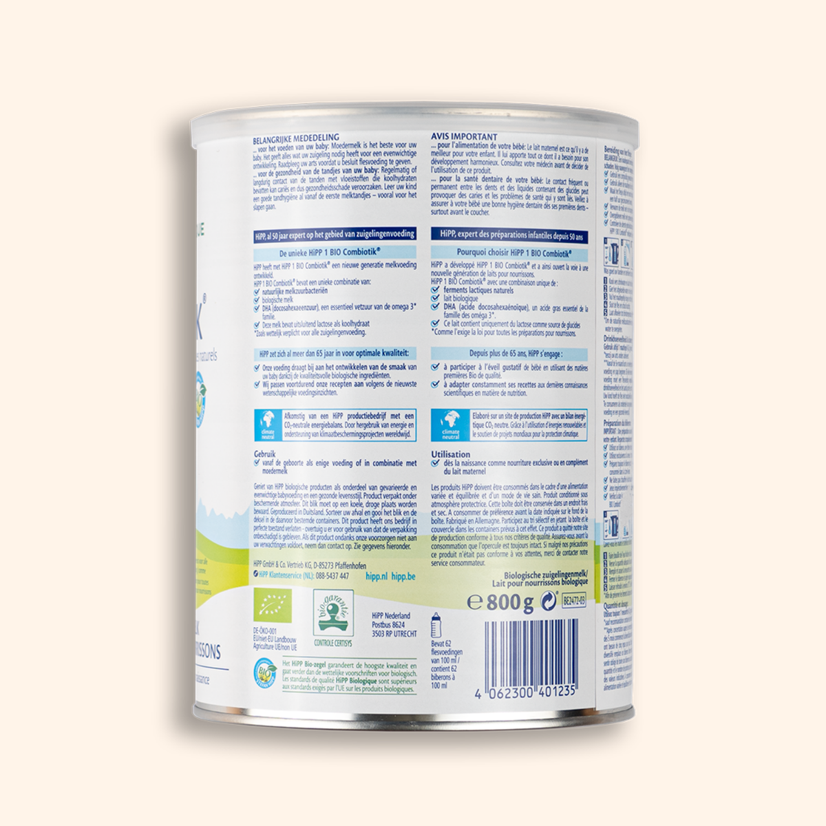 HiPP Dutch Stage 1 Baby Formula Bio Combiotik (800g)