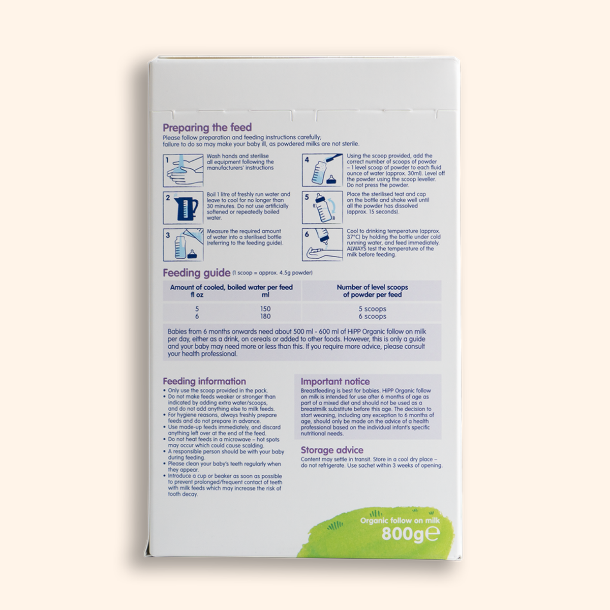 HiPP UK Stage 2 Organic Combiotic Follow-on Formula (800g)